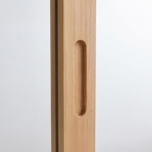 Badezimmerschrank 80 cm aus Massivholz mit Spiegel und Schiebetüren