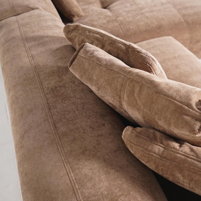 5-Sitzer-Ecksofa aus Stoff mit Recamiere rechts - Olya