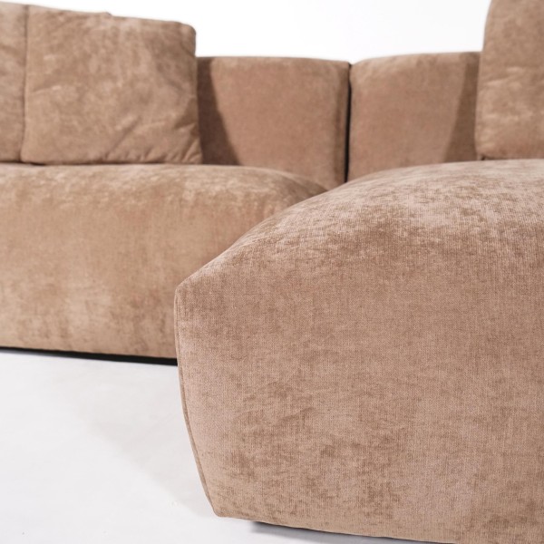 5-Sitzer-Ecksofa aus Stoff mit Recamiere rechts - Olya