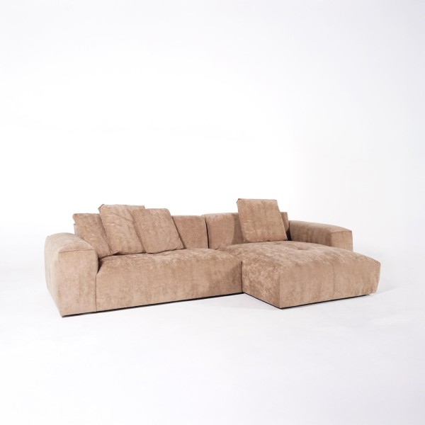 5-Sitzer-Ecksofa aus Stoff mit Recamiere rechts - Olya