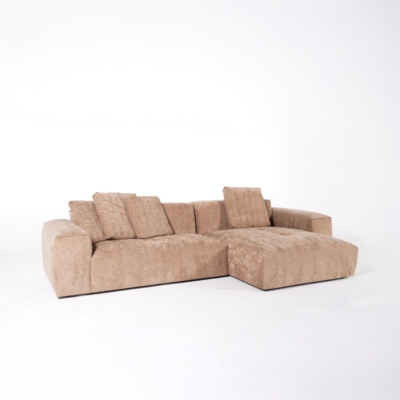5-Sitzer-Ecksofa aus Stoff mit Recamiere rechts - Olya