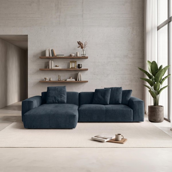 5-Sitzer-Ecksofa aus Stoff mit Recamiere links - Olya