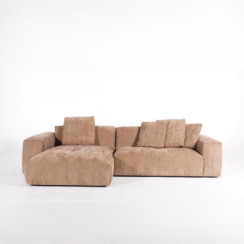 5-Sitzer-Ecksofa aus Stoff mit Recamiere links - Olya