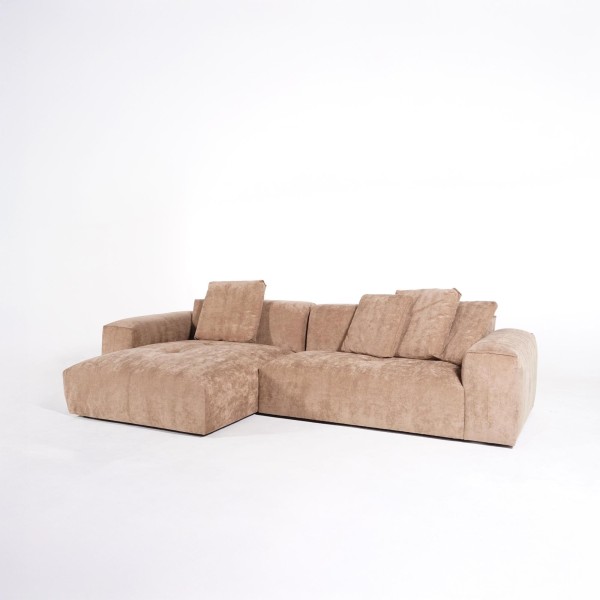 5-Sitzer-Ecksofa aus Stoff mit Recamiere links - Olya