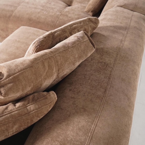 5-Sitzer-Ecksofa aus Stoff mit Recamiere links - Olya