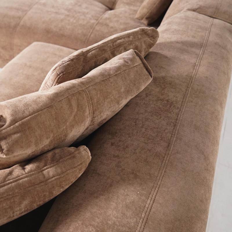 5-Sitzer-Ecksofa aus Stoff mit Recamiere links - Olya