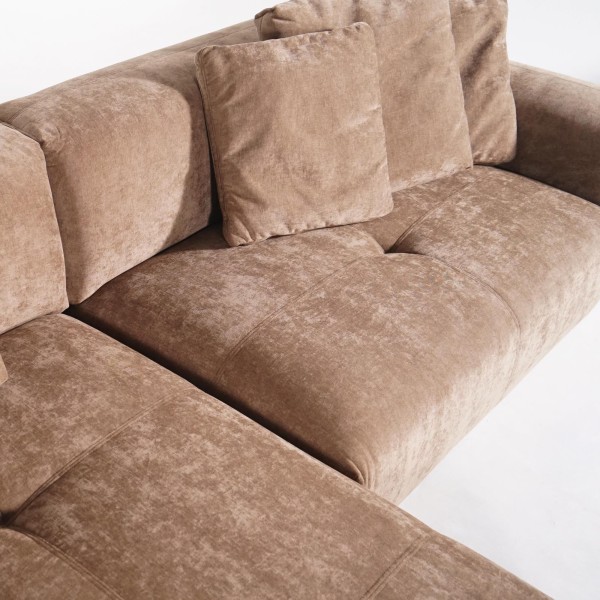 5-Sitzer-Ecksofa aus Stoff mit Recamiere links - Olya