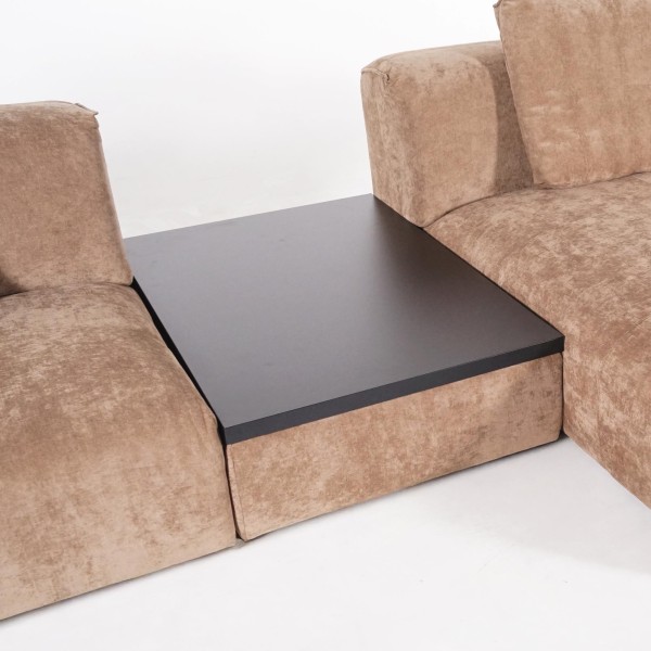 5-Sitzer-Ecksofa mit Recamiere rechts und integriertem Couchtisch - Olya