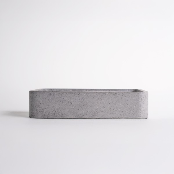 Rechteckiges Waschbecken aus grauem Terrazzo 50 x 30 cm - Nohea