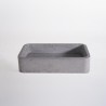 Rechteckiges Waschbecken aus grauem Terrazzo 50 x 30 cm - Nohea
