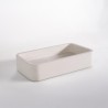 Rechteckiges Waschbecken aus weißem Terrazzo 50 x 30 cm - Nohea