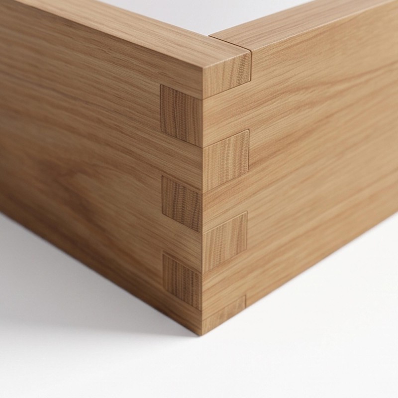 Rechteckiger Spiegel 80 cm mit Massivholzrahmen und Aussparung für Leuchten