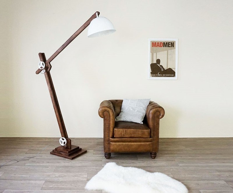 Industrielle Stehlampe Acrobat WHITE