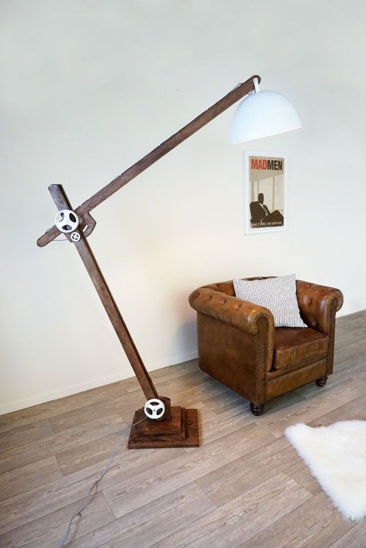 Industrielle Stehlampe Acrobat WHITE