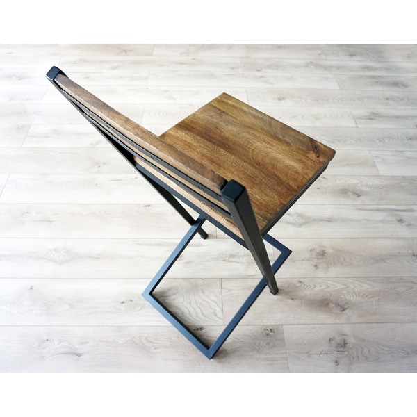 Barstuhl aus Holz und Metall LINEA