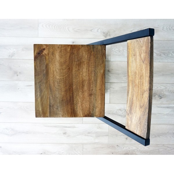 Barstuhl aus Holz und Metall LINEA