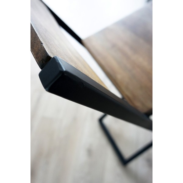 Barstuhl aus Holz und Metall LINEA