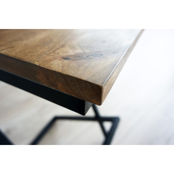 Barstuhl aus Holz und Metall LINEA