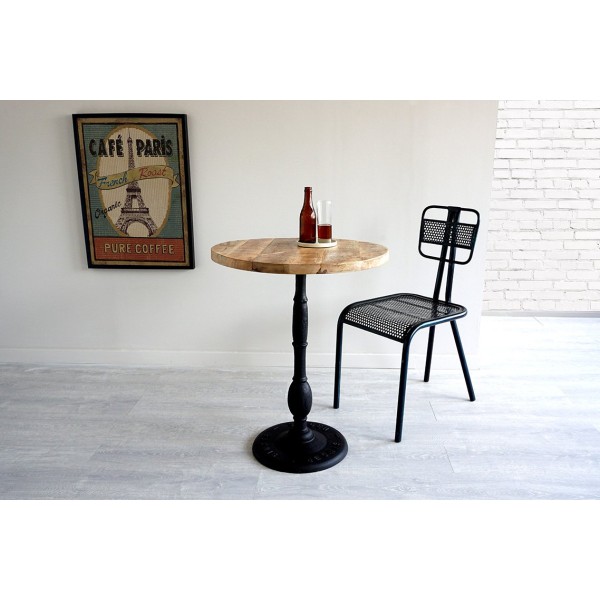 Industrieller runder Bistrotisch 60 cm