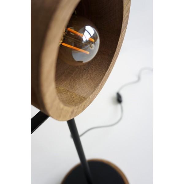 Industrielle Stehlampe aus Holz und Metall - Woody