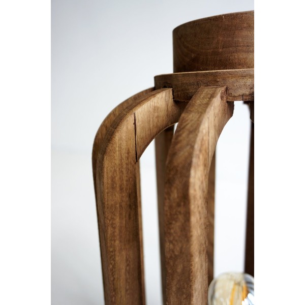 Handgemachte Laterne aus Mangoholz 46 cm