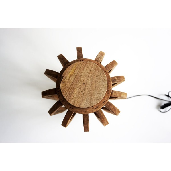 Handgemachte Laterne aus Mangoholz 46 cm