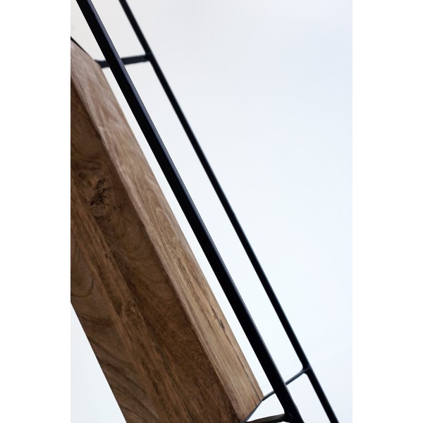 Industrielle Stehleuchte aus Holz und Metall 100 cm - Totem