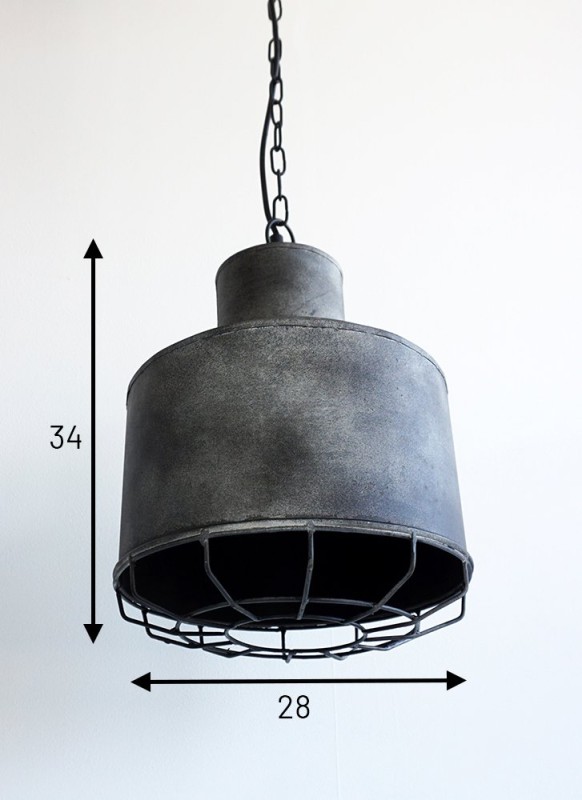Industrielle Pendelleuchte aus Metall 28 cm - Berlin