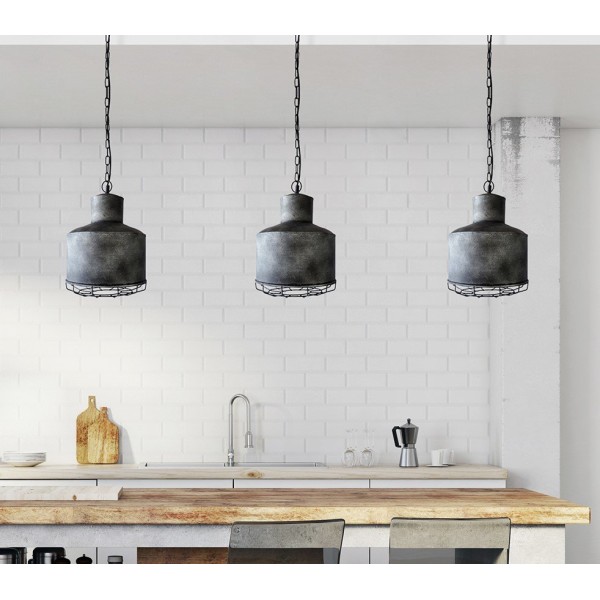 Industrielle Pendelleuchte aus Metall 28 cm - Berlin