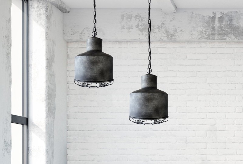 Industrielle Pendelleuchte aus Metall 28 cm - Berlin