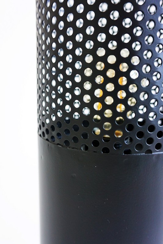 Stehleuchte aus schwarzem Metall 55 cm - Candle