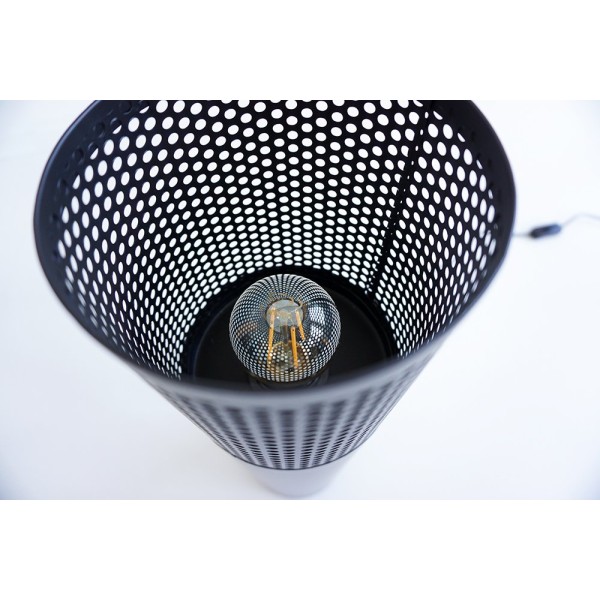 Industrielle Stehleuchte aus schwarzem Metall 55 cm - Candle