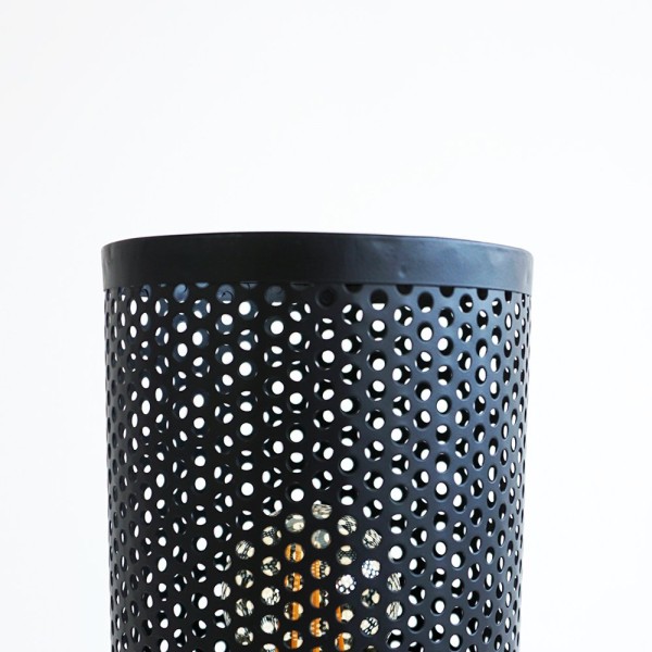 Industrielle Stehleuchte aus schwarzem Metall 55 cm - Candle