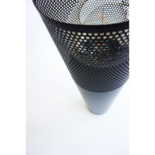 Industrielle Stehleuchte aus schwarzem Metall 105 cm - Candle