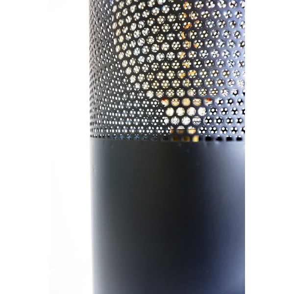 Industrielle Stehleuchte aus schwarzem Metall 105 cm - Candle
