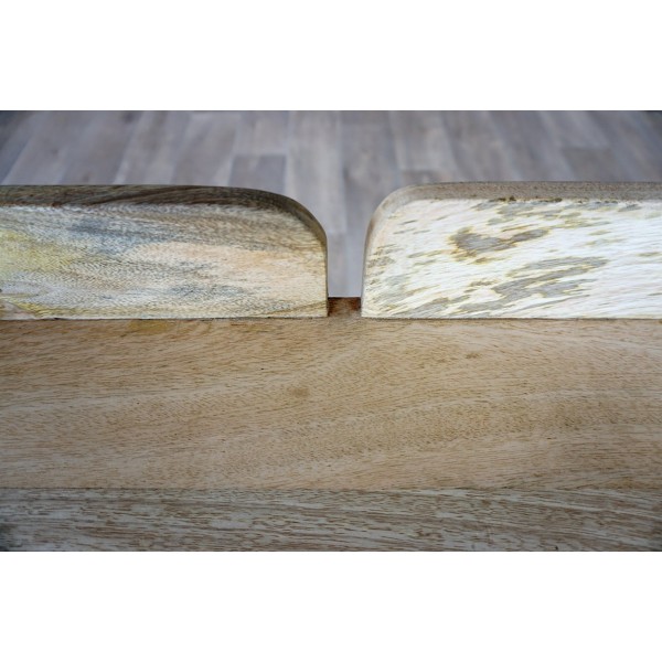 Industrieller Schreibtisch aus Holz und Metall