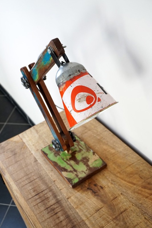 Industrielle Tischlampe recycled