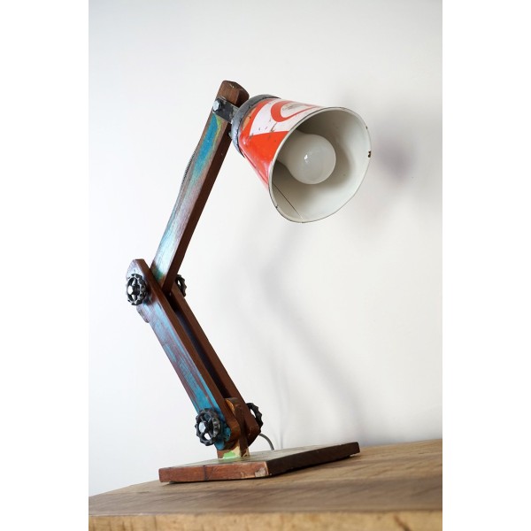 Industrielle Tischlampe recycled