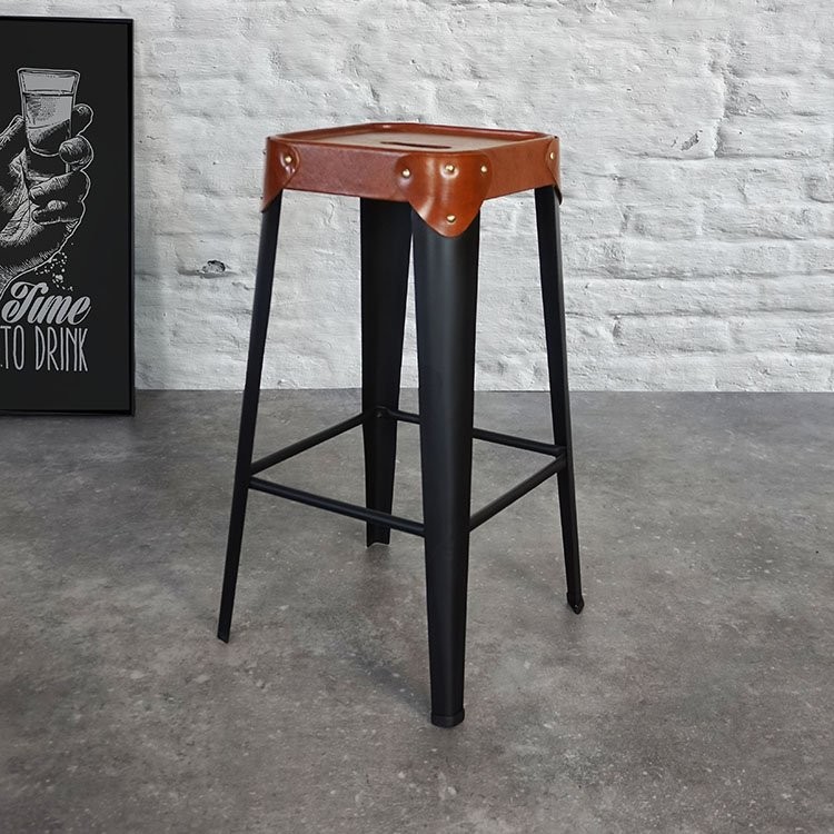 Barhocker aus Leder - New Orleans