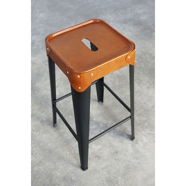 Barhocker aus Leder - New Orleans