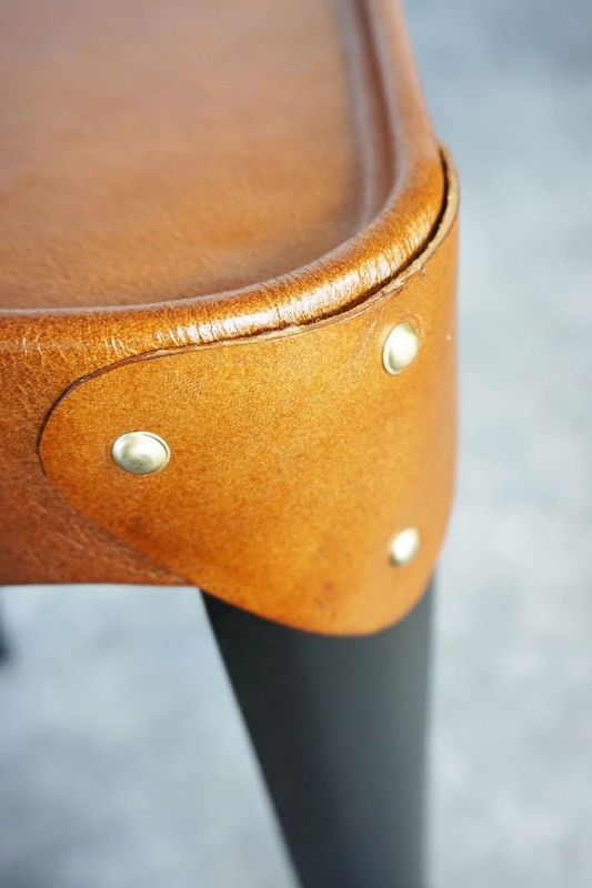 Barhocker aus Metall und Leder - New Orleans