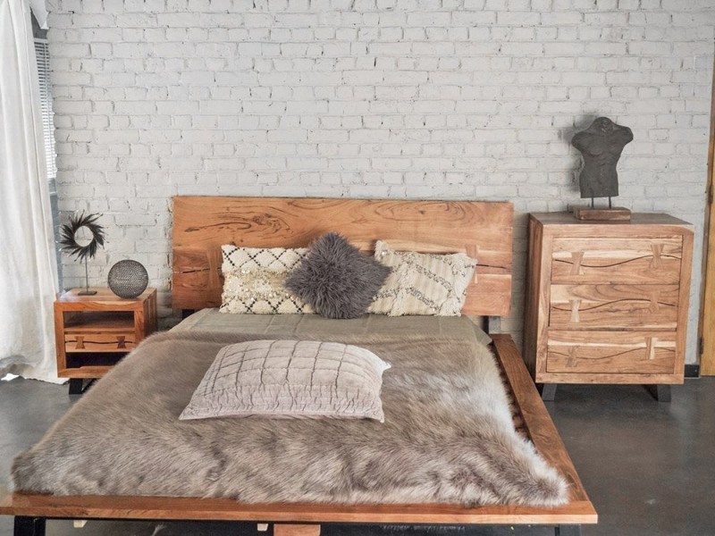 2-Sitzer Bett aus Akazienholz - Urban Jungle