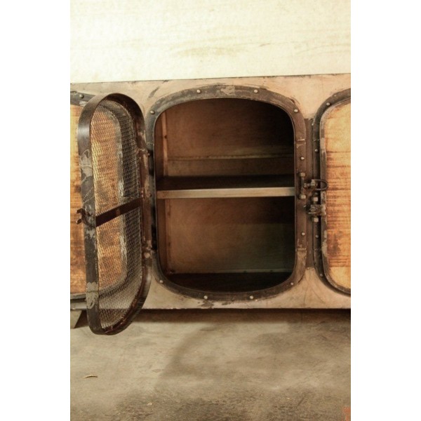Industrielles TV-Möbel Boot natürliches Finish