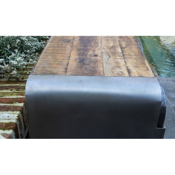 Industrielles TV-Möbel Boot natürliches Finish