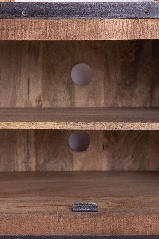 Industrielles TV-Möbel mit 4 Schubladen in Antik-Finish