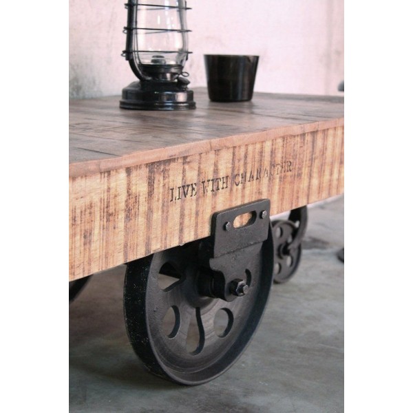 Industrieller Couchtisch schwarzes Finish
