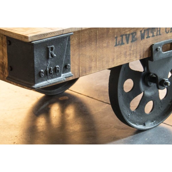 Industrieller Couchtisch schwarzes Finish