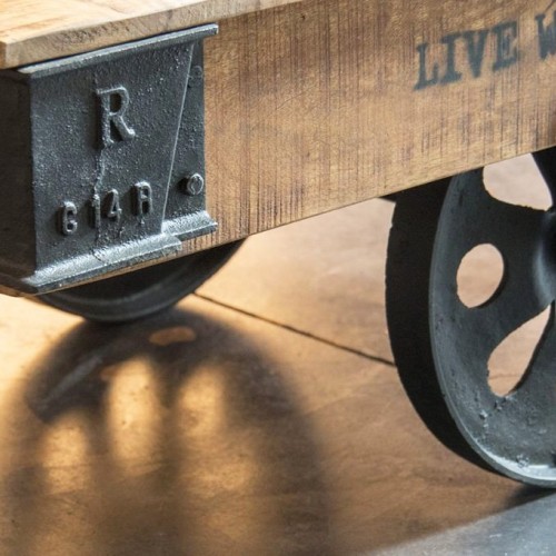 Industrieller Couchtisch schwarzes Finish