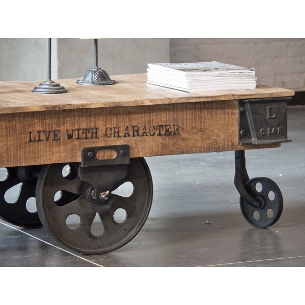 Industrieller Couchtisch schwarzes Finish