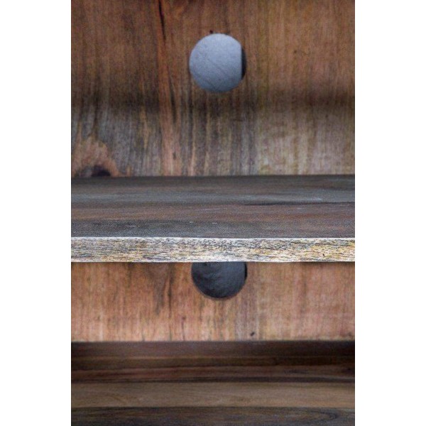 Industrielles TV-Möbel mit 4 Schubladen in Carbon-Finish